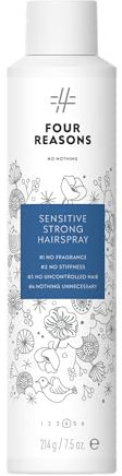 No nothing Sensitive Strong Hairspray – Fragrance-Free Finishing Spray - Unscented Strong Hold Hairspray with Flexible Hold for Styling w/Humidity Protection - Hypoallergenic – 7.5 oz