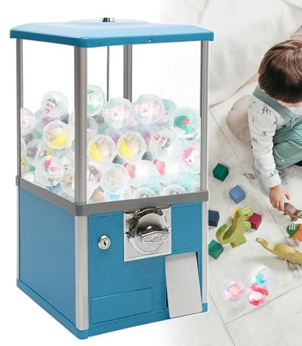 Commercial Gumball Machine Toy Capsule Dispenser - Coin Operated Vending Machine for Small Candy, Nuts, Gum, Prizes - Fun and Interactive Purchase Option