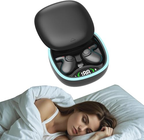 Wireless Bluetooth 5.4 Invisible Sleep Headphones TWS Small Mini Earbuds Noise Cancelling Flat Earphones for Side Sleeping Sleeper Comfortable Blue Tooth Ear Buds for iPhone Android Work Sleep Music