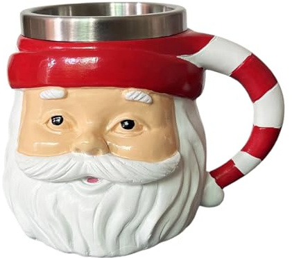 Weihnachtstasse, Weihnachtsmann-Tasse, 250 ml, Trinkgeschirr mit Griff, für Geburtstag, Dekoration, Urlaub, Mädchen, Frauen, Küche