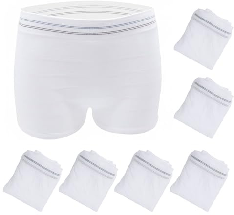 EUPSIIU 6 Pack Incontinence Pants,High Density Mesh Disposable Net Pants for Incontinence Pads for Women, Breathable Incontinence Net Knickers for Maternity Incontinence Daily Travel (White)