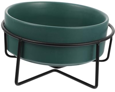Toyvian Bol pour Chien avec Support Antidérapant Gamelle Céramique pour Chiot Et Chat Distributeur Eau Et Nourriture Pratique