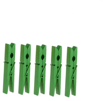 PRETYZOOM Mollette per Bucato in Legno Duro 29 Pollici Verdi Set da 25 Pezzi Clip Leggere per Trapunte e Copripiumini Accessori Pratici per Lavanderia e Stendibiancheria Quotidiano