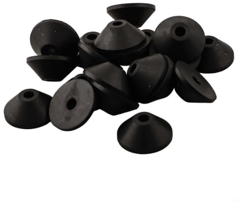 CashMuch Junta de sellado de goma para tornillo de tanque de agua, 20 arandelas cónicas negras M6 y M8 para accesorios de bidé de inodoro de fontanería