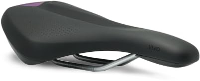 Selle Royal Vivo Ergo Reflective Moderate,Bike seat with Extra Visibility to Feel Safe in The Dark, Black, One Size