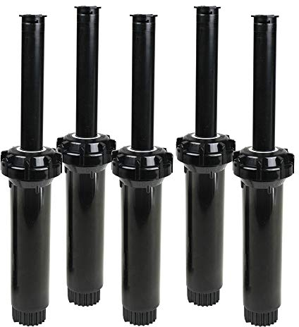 Toro 53460 5-Pack, 570 Series 4 15' Adjustable Nozzle Pop-Up Sprinkler, Black