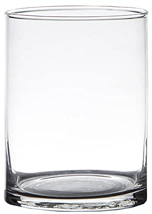 matches21 Vaso di Vetro cilindrico Vaso di Vetro Chiaro Dekovase Dekoglas Candela Vetro Fiore Vaso 1 pz - Ø 12x15 cm