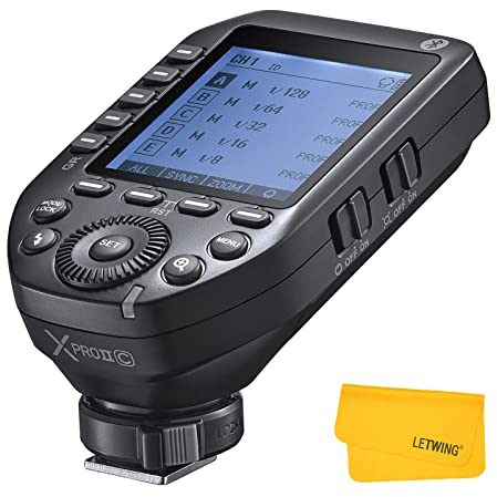 Godox XProII-C TTL Wireless Flash Trigger for Canon, 2.4G HSS 1/8000s, Fonction Scan et Bluetooth, Grand Ecran Déclencheur à Distance, Flash Emetteur Compatible pour Canon Caméra