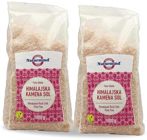 Sal del Himalaya Natural – 2 x 1 kg | Bolsa Resellable Ética | Ideal para Cocinar, Sazonar y Uso Diario Versátil