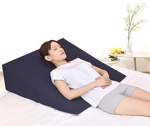 Keilkissen Bett Lesekissen Extra groß und breit Keilkissen, Erwachsene/ältere Menschen Bettkeilkissen zum Schlafen/ saurer Reflux/ nach Schulteroperationen/ GRED, Falten Erhöhtes Dreieckskissen ( Colo