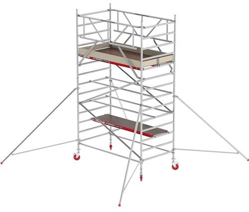 Altrex | Trabattello mobile RS TOWER 42 largo | piattaforma in legno | lunghezza 2 |45 m | altezza di lavoro 5 |20 m