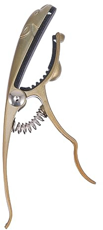 Goldener Gitarren Capo aus Aluminiumlegierung für Folkgitarre Mandoline | Leopardenform, Kreative Ausführung, Super Schneller Bundwechsel, Instrumentenschutz, Klassisch und Lieblich