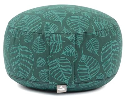 Bodhi Meditationskissen Rondo Ø 33 cm | Maharaja Collection | Yogakissen mit abnehmbarem und waschbarem Bezug aus 100% Baumwolle | Bodensitzkissen mit Kapok-Füllung