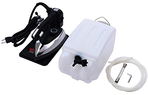 Goudergo 1200W Corded Industrial Electric Iron，5-Speed Regulation Tank Industrial Gravity-system Electric Steam Iron, 3L Iron Industrial Steam Iron Machine for Home and Clothing Shops