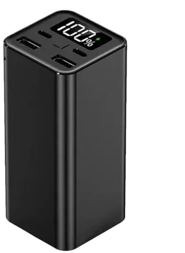 Power Bank 20000mAh Tipo C PD 65W Caricabatteria esterno Powerbank a ricarica rapida compatibile con smartphone laptop tablet (Size : Black 20000mAH)