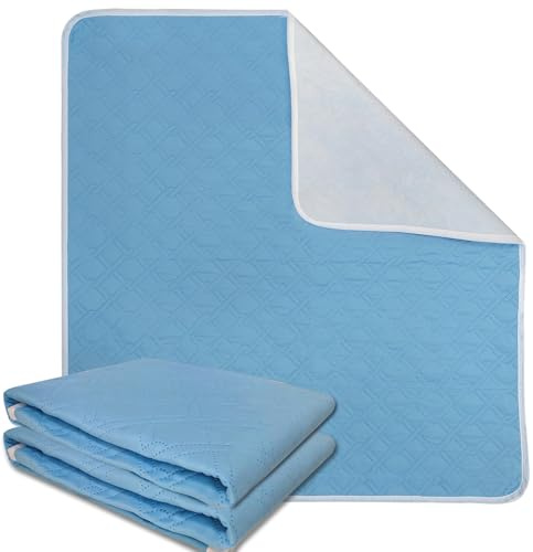 ROTOPATA Inkontinenzunterlage Waschbar, Inkontinenz Bettunterlage, Inkontinenzauflage Bettunterlage Wasserdicht, Wiederverwendbare Wasserdichte Matratzenauflage Erwachsene Kinder (3Stück, 86cm x 91cm)