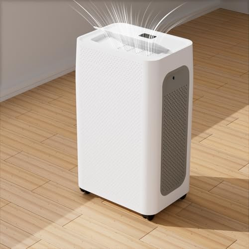 Fiqops Luftentfeuchter 26L/Tag, Dehumidifier Automatische,Raumentfeuchter Elektrisch mit 24H-Timer,Schlafmodus,Abtaufunktion, Schimmel,Luftentfeuchter Klein,für ca.30㎡ Schlafzimmer,Badezimmer