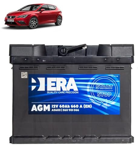 Batteria 60Ah A.G.M. per Seat Leon 1.0 1.2 TSI benzina 2012-2021