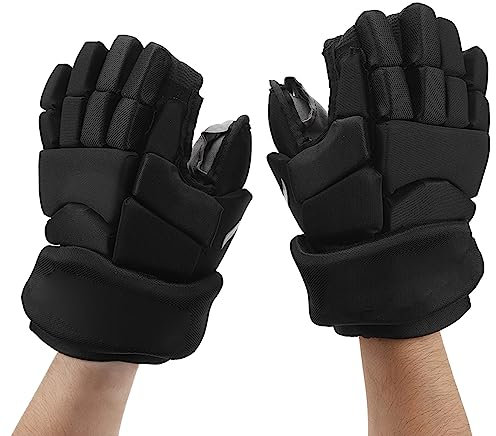 POENVFPO Eishockey-Handschuhe, Tragbare Hocky Biegbare Fingerschutzhandschuhe für Eishockey, Unihockey, Rollhockey (8 Zoll)