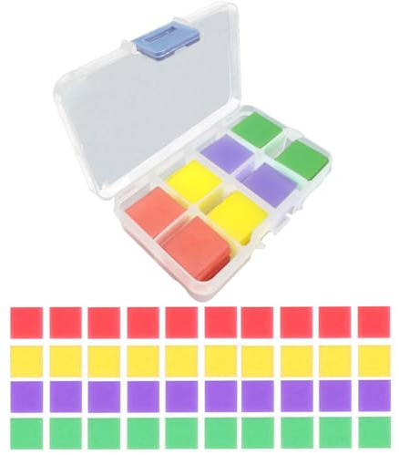 DOETYD 48 Pcs Diamond Art Painting Wax Squares 5D Square Diamond Painting Glue Clay Pads with Storage Box DIY for Arts Embroidery Cross-Stitch Gem Accessories