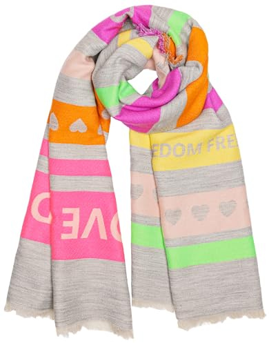 Caspar Weicher Damen Schal aus Viskose Halstuch für Frühling & Herbst Tuch mit buntem Muster - SC540