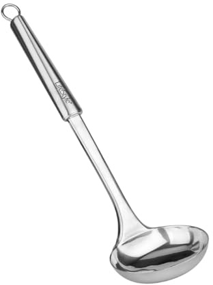 Cucharón de Cocina de Acero Inoxidable Utensilio Profesional para Servir Sopa, Caldos, Salsas y Líquidos Apto para Lavavajillas