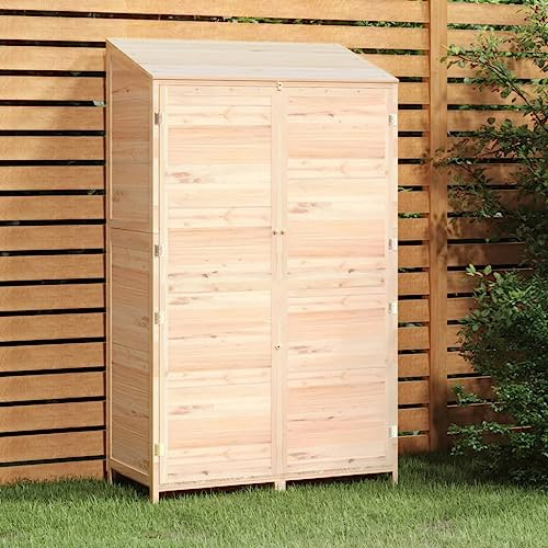 Hogar y jardín, cobertizo de madera maciza de abeto de 102 x 52 x 174,5 cm