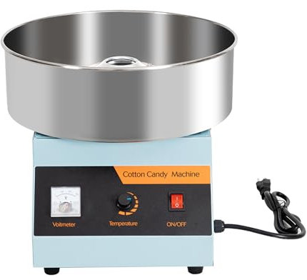 Cotton Candy Makers - Macchina elettrica per zucchero filato, 980 W, in acciaio inox, 110 V/220 V, ideale per feste e compleanni (blu)