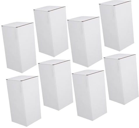 DOITOOL 10 Stück Weiße Pappkarton Verpackungskartons aus Papier Stabil und Praktisch ohne Klebeband oder Kleber Montierbar für Versand und Aufbewahrung