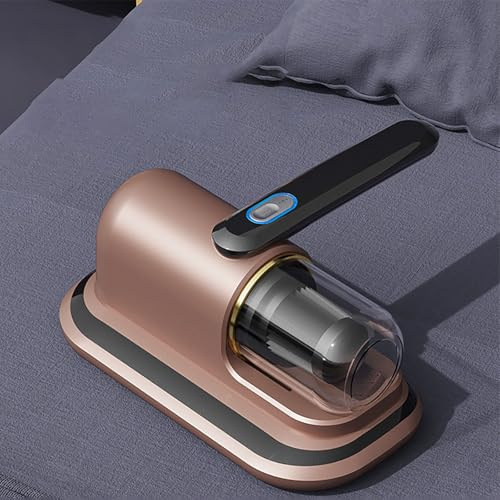 XILANSHMAO Aspirapolvere Portatile per materassi UV, rimozione della Polvere ad Alta frequenza per Pulizia Profonda con aspirazione da 10 kPa, Senza Fili, Silenzioso, vibra 8.000 Volte Brown