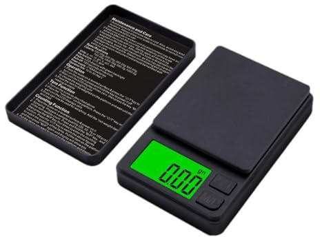 Vjsujehgy 1 Stück Mini-Schmuckwaage 0,01 Elektronische Waage Schmuckwaage Schwarz Hochpräzise Digitale Taschenwaage 7 Einheit Tara-Gewicht