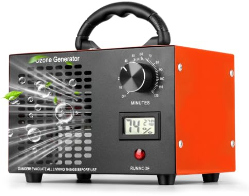 Generador de ozono 90000 mg/h, purificador de aire de ozono, dispositivo de ozono hasta 320 ㎡, ozonizador O3 con temporizador de 120 min para coche, humo, garajes, apartamentos, hoteles, limpiar