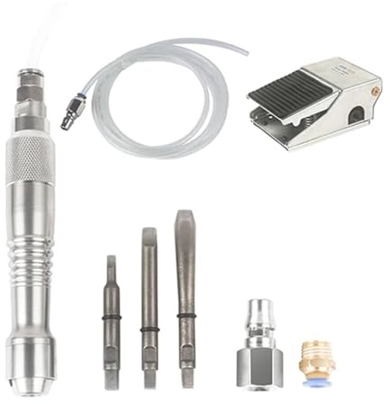 Martello pneumatico, Air Flux Chipper Pneumatic Engraver Scalpello Dental Medical Gesso Calco Stomatologia Incisore Pale a Gas Martello Pneumatico,per scheggiatura(Set 2)