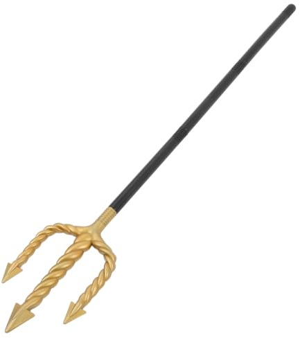 Gatuida Forcone Diavolo Punte Arrotondate per Sicurezza , Accessorio Classico in Plastica Finitura Dorata Lussuosa per Feste in Costume e Musical