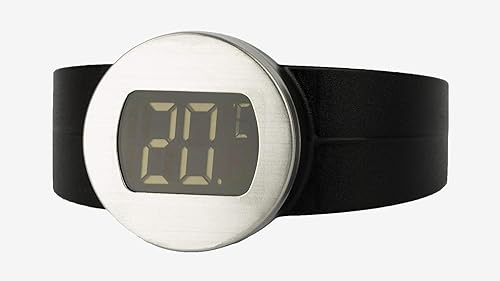 Cuco Clock termometro per vino display lcd termometro digitale per vino 2,6 x 1,9 cm Nero/Bianco