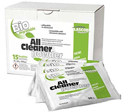 All Cleaner Lascod – Nettoyant pour résumés de craie, d'alginage et de ciment dentaire 15 sachets x 15 litres de solution