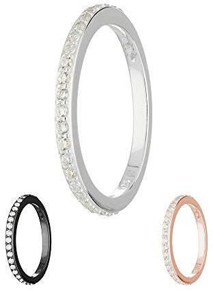 Treuheld® | 925 Sterling Silber Ring | Kristalle | Schmal