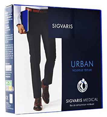Sigvaris Urban Klasse 2 Kompressionssocken, Schwarz, Größe L