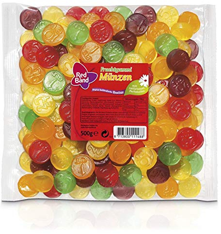 Red Band Fruchtgummi Münzen Family Beutel 500g