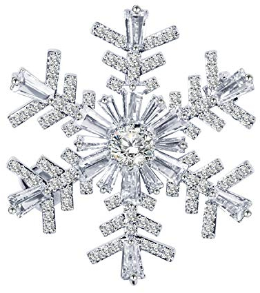 BiBeary Schneeflocke Broschen für Damen Zirkonia Weihnachten Geschenke Party Fashion