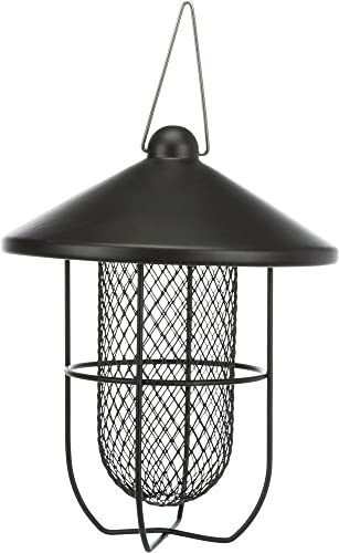 Trixie 55651 Erdnuss-Futterspender mit Schutzgitter, Metall, 700 ml/19 × 26 cm, schwarz