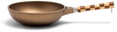 Luchetti K360 wok antiaderente in alluminio pressofuso con manico removibile - Utilizzabile anche in forno - (Standard, 28cm)