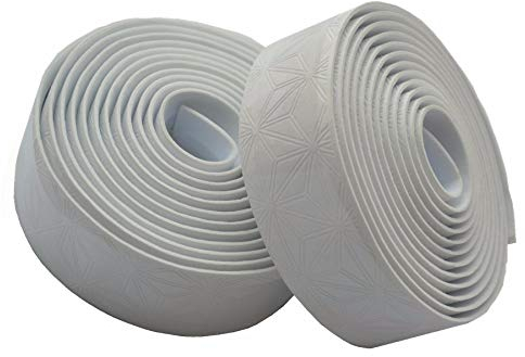 LIANYG Fahrrad Lenkerband Anti-Rutsch Rennrad Lenkerband Radfahren Griff Gürtel Fahrrad Griffe MTB Kork Bar Tape PU Gürtel Gurte Fahrradzubehör 552 (Farbe: Weiß)
