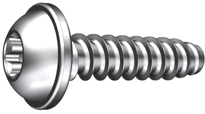 Schriever STSplus 6x16mm Edelstahl Thermoplast-Linsenkopfschraube mit Scheibe KN6038, Anzahl:10 Stück