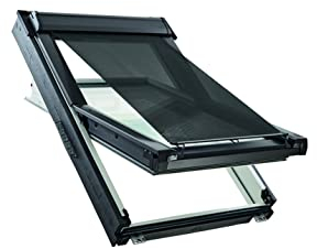 Original Roto Außenrollo Screen ZAR Außenmarkise Sonnenschutz & Hitzeschutz Bei offenem Fenster voll funktionsfähig Länge einstellbar Für Dachfenster der Baureihe Q mit Größe 094/xxx | 09/xx