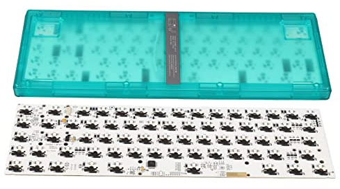 Septpenta Kit de Clavier Mécanique DIY, 67 Kyes Switch Hot Swap Type C 5Pin 3Pin Switch Clavier de Jeu Personnalisé, RVB Rétroéclairé Haute Dureté ABS Shell Éponge Insonorisée pour Win7/8/10/XP(Vert)