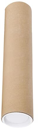 Amagogo Posterröhrenaufbewahrung mit Kappen, große Versandrolle, Karton, lange Pappe, Verpackungsröhren für Kunstdokumente, Blaupausen, Posterversand, 50 cm