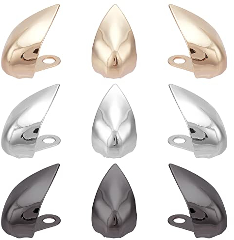 GORGECRAFT 3 Paar Schuhe Spitzschutz 3 Farben Schuhzehenkopf Metallschutz Rund Hohl High Heel Tip Spitzkappenabdeckung Schuhdekoration Charms Für High Heel Schuhe Schutz Reparatur