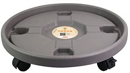 Fukamou Plant Roller Base, Heavy Duty Round Rolling Plant Stand, Plant Pot Pallet Caster with Wheels Flower Pot