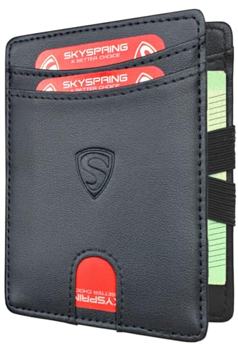 Magic Wallet Porte-Monnaie avec Porte-pièces - Porte-Monnaie pour Hommes - Smart Wallet Portmonee - Porte-Cartes avec Protection RFID (Noir, Porte-pièces-Grand)